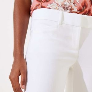 Ann Taylor Loft Zoe White Slim Fit Capri/Cropped 0